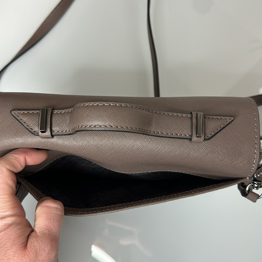 Botkier Cobble Hill grey leather double strap crossbody bag - Picture 9 of 15